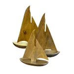 Juego de  3 Veleros de Madera