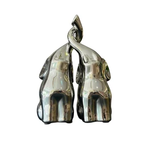 Pareja de Elefantes Plateados