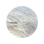 Plato de Mármol Blanco con Vetas Grises