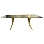 Mesa de Comedor Cristal / Oro